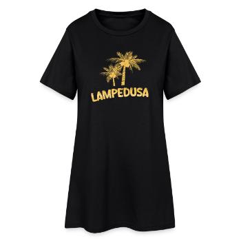 Lampedusa dans le rôle de Lampedusa - Robe T-shirt Femme - noir - Devant