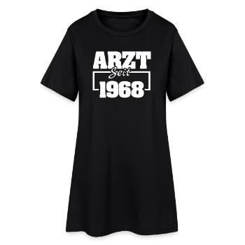 19 - Frauen T-Shirt-Kleid - Schwarz - Vorne