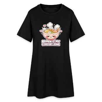 Ramen is my comfort zone - Frauen T-Shirt-Kleid - Schwarz - Vorne