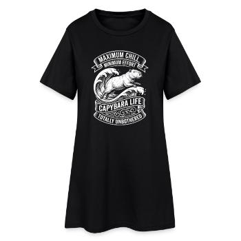 Capybara Life – Maximum Chill - Women’s T-Shirt Dress - black - Front