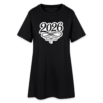 Année 2026 - Robe T-shirt Femme - noir - Devant