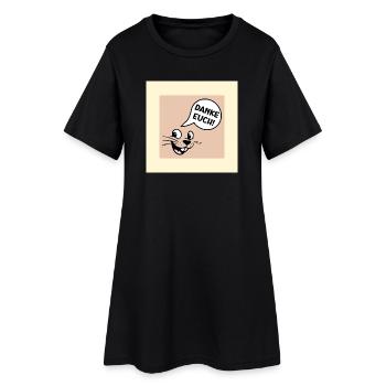 Danke Euch Abschied - Frauen T-Shirt-Kleid - Schwarz - Vorne