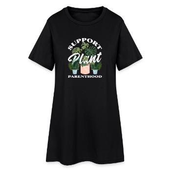 Soutien à la parentalité des plantes - Robe T-shirt Femme - noir - Devant