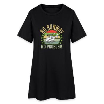 Pas de piste, pas de problème - Robe T-shirt Femme - noir - Devant