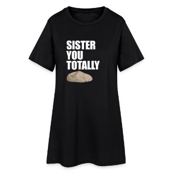 Sœur, tu es vraiment drôle, jeu de mots drôle pour Sœur - Robe T-shirt Femme - noir - Devant