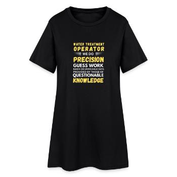 Opérateur de traitement de l’eau Nous faisons de la précision - Robe T-shirt Femme - noir - Devant