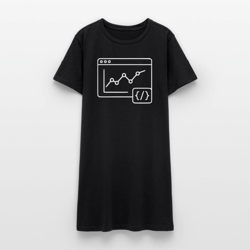 Web Analysis Chart Coding Browser Vector Women’s T-Shirt Dress