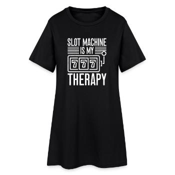 Casino Gambler Slot Machine est mon jeu thérapeutique - Robe T-shirt Femme - noir - Devant