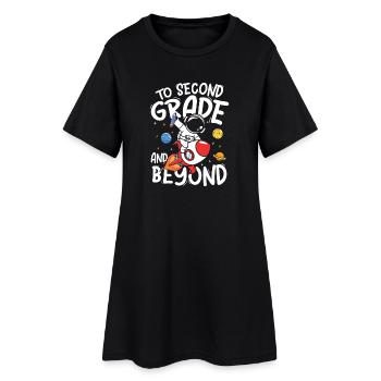 From primary school to the stars - Women’s T-Shirt Dress - black - Front