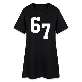 Typographie Digital Neon 67 - Robe T-shirt Femme - noir - Devant
