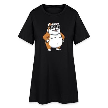 Lunettes de soleil Bulldog Gros Cool Dog - Robe T-shirt Femme - noir - Devant