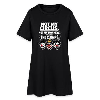 Déclaration Pas Mon Cirque, Pas Mon Singe - Robe T-shirt Femme - noir - Devant
