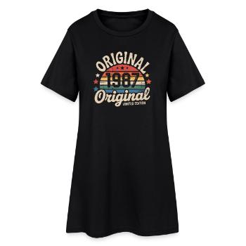 1987 Vintage Édition limitée Cadeau 1987 - Robe T-shirt Femme - noir - Devant
