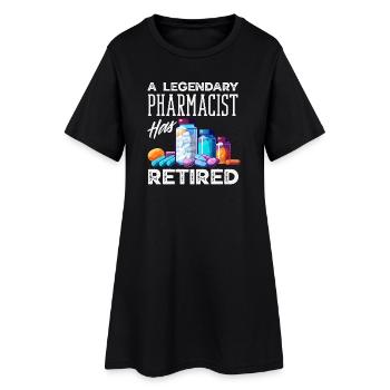 Pharmacien Technicien Pharmaceutique - Robe T-shirt Femme - noir - Devant