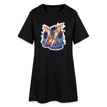 Laboratoire Geek Éducatif Expérience de la pluie de météores Quadrantide - Robe T-shirt Femme - noir - Devant