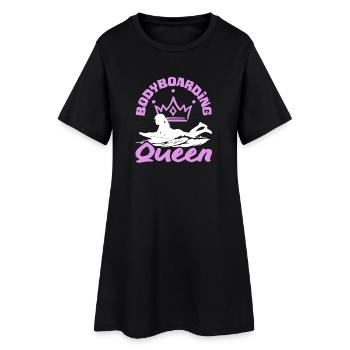 Surfeur Surfeur Bodyboarder - Robe T-shirt Femme - noir - Devant