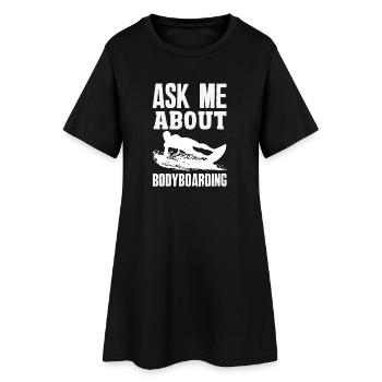 Surfeur Surfeur Bodyboarder - Robe T-shirt Femme - noir - Devant