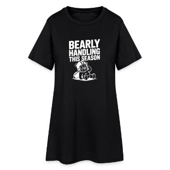 Tenue de route difficile cette saison - Robe T-shirt Femme - noir - Devant