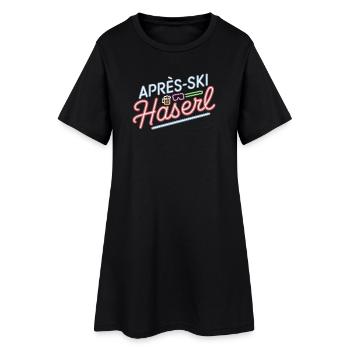 Après-ski bunny hut fun Skier ski bunny - Robe T-shirt Femme - noir - Devant