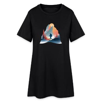 Randonnée en montagne – Respirer loin du bruit - Robe T-shirt Femme - noir - Devant
