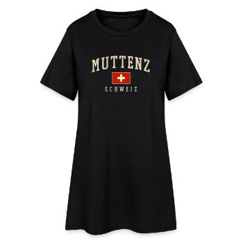 Emblème vintage Muttenz Suisse - Robe T-shirt Femme - noir - Devant
