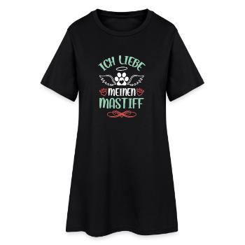 J’adore mes ailes d’ange mastiff - Robe T-shirt Femme - noir - Devant