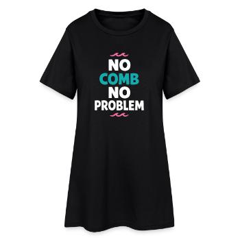 Les poils de mer s’en fichent - Robe T-shirt Femme - noir - Devant