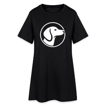 Logo teckel – Emblème minimaliste du chien - Robe T-shirt Femme - noir - Devant