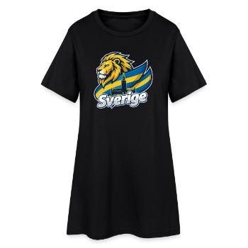 Drapeau du Lion suédois - Robe T-shirt Femme - noir - Devant
