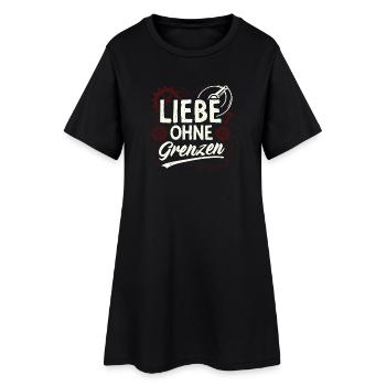 Liebe Ohne Grenzen Gear - Frauen T-Shirt-Kleid - Schwarz - Vorne