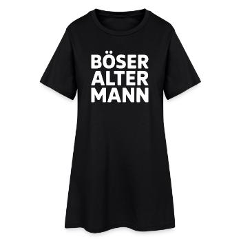 Böser Alter Mann TypoStack - Frauen T-Shirt-Kleid - Schwarz - Vorne