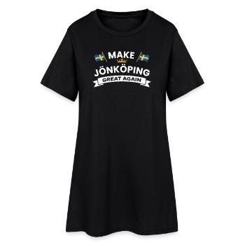 Drapeau de la ville de Jönköping - Robe T-shirt Femme - noir - Devant