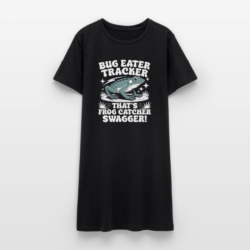 Frog Catcher Bug Eater Tracker Frog Women’s T-Shirt Dress