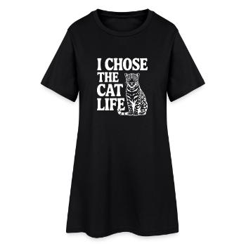 I Chose the Cat Life - Women’s T-Shirt Dress - black - Front