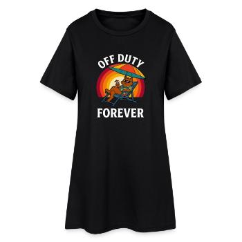 Je suis à la retraite, tu n’es pas un chat de vacances rétro drôle. - Robe T-shirt Femme - noir - Devant