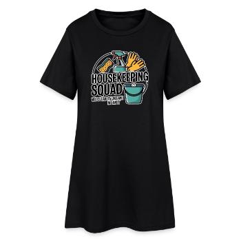 Conception de nettoyage amusante - Robe T-shirt Femme - noir - Devant