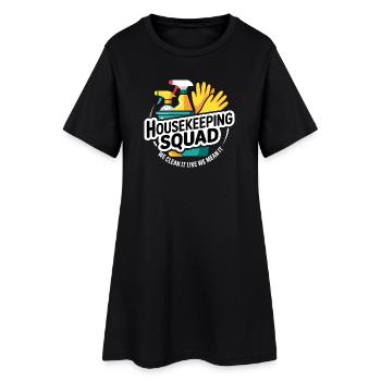 Conception de nettoyage amusante - Robe T-shirt Femme - noir - Devant