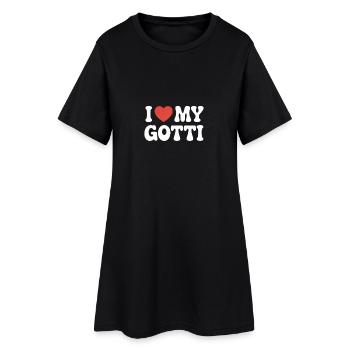 I love my Gotti - Frauen T-Shirt-Kleid - Schwarz - Vorne
