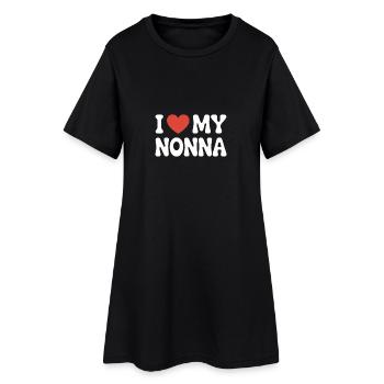 J’aime ma nonna - Robe T-shirt Femme - noir - Devant