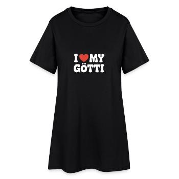 I love my Götti - Frauen T-Shirt-Kleid - Schwarz - Vorne