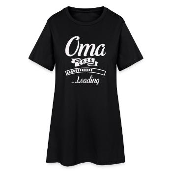 Oma 2026 Loading  - Frauen T-Shirt-Kleid - Schwarz - Vorne