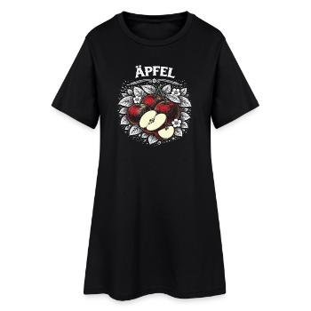 Nature morte Apple Noir & Blanc Vintage - Robe T-shirt Femme - noir - Devant