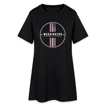 Coordonnées de Washington - Robe T-shirt Femme - noir - Devant