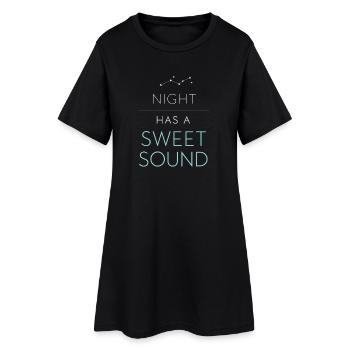 Navigation de nuit avec - Robe T-shirt Femme - noir - Devant