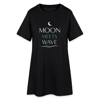 Navigation de nuit avec - Robe T-shirt Femme - noir - Devant