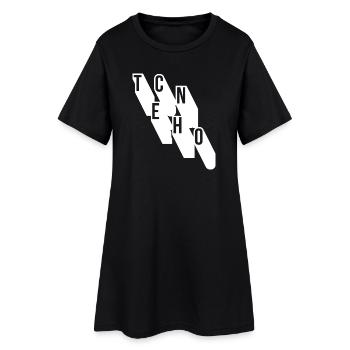 Musique techno design géométrique du logo - Robe T-shirt Femme - noir - Devant