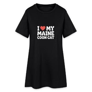 J’adore mon chat Maine Coon - Robe T-shirt Femme - noir - Devant