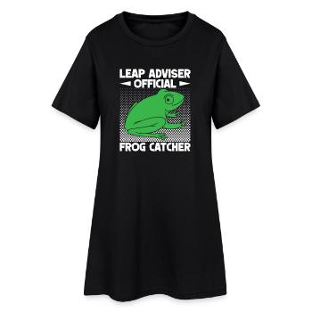 Attrape-grenouilles, Conseiller officiel en saut Grenouille - Robe T-shirt Femme - noir - Devant