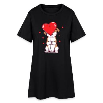 Cadeau pour la fête des mères : Idée de cadeau pour la fête des mères - Robe T-shirt Femme - noir - Devant