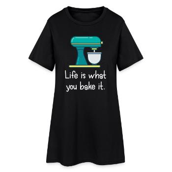 La vie, c’est ce que tu fais - Robe T-shirt Femme - noir - Devant